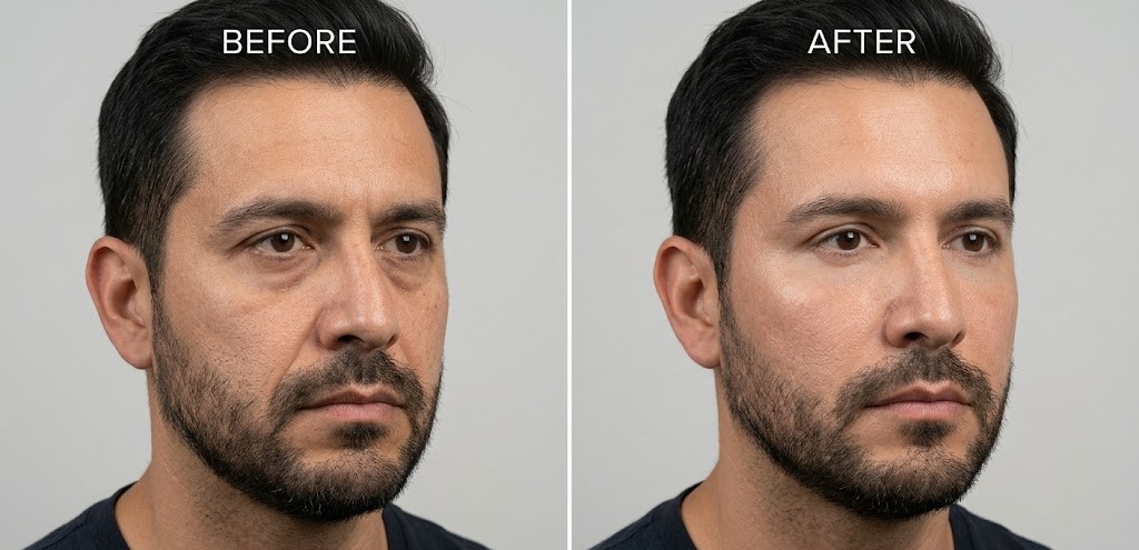 before after dermal fillers NYC natural wrinkle reduction facial volume restoration subtle results

