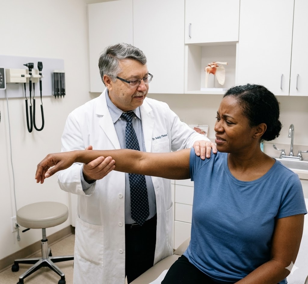 musculoskeletal pain evaluation Brooklyn NYC doctor examining joint mobility patient assessment