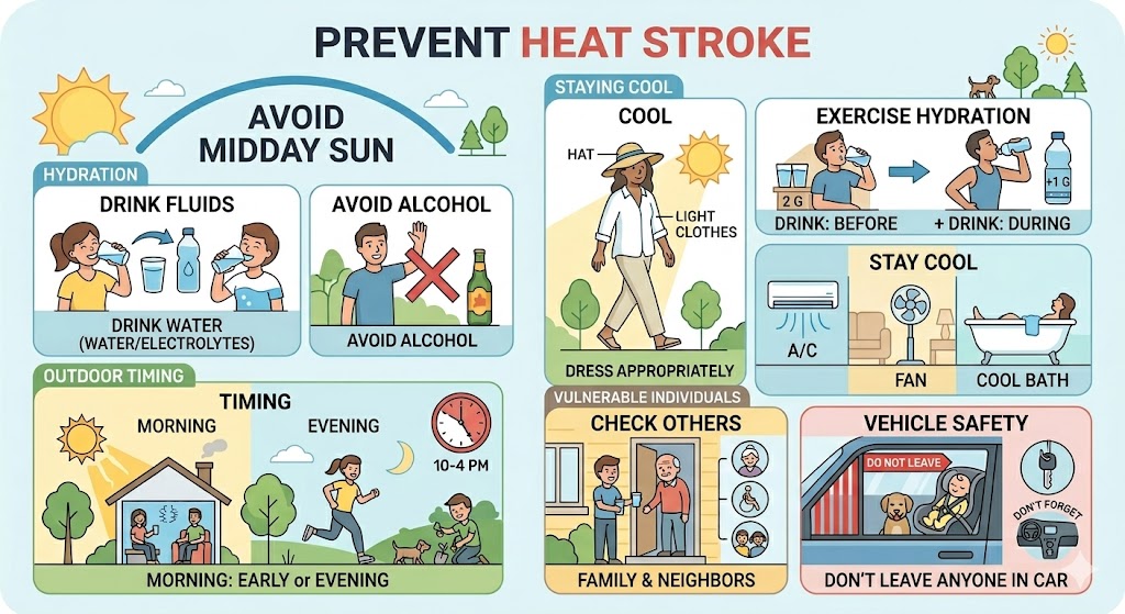 how to prevent heat stroke chart